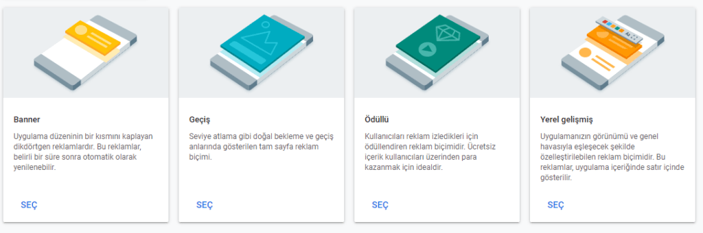 reklam birimi oluşturma