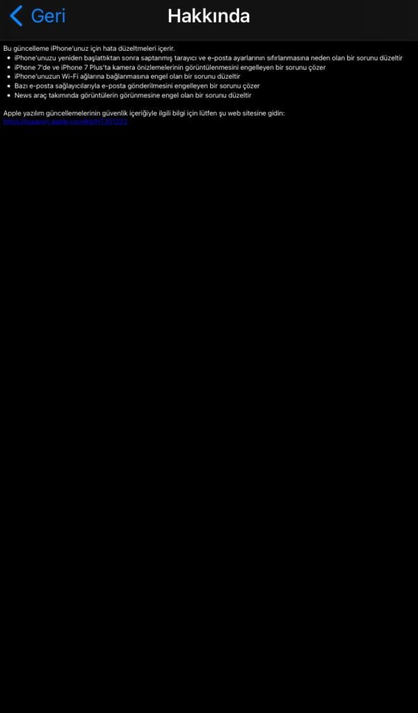 ios 14 güncelleme notları